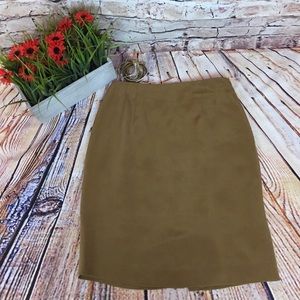 Jones New York 100% Silk Pencil Skirt camel color